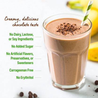 Organic Vegan 21G Protein Powder, Plant Based Shake Drink, Creamy Chocolate Fudge 1.02Lb