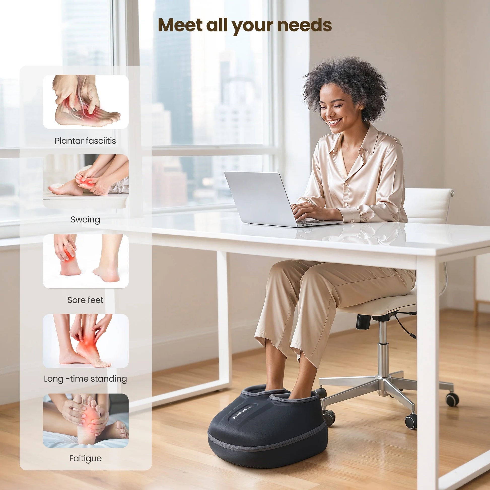 Foot Massager with Heat,Shiatsu Foot Massager Machine for Plantar Fasciitis, FSA HSA Eligible, Mothers Day Gifts for Women Mom