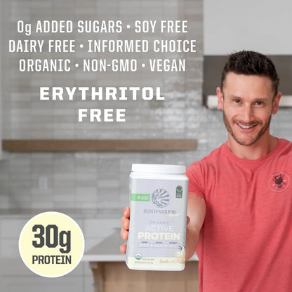 Sport Organic Active Protein Vanilla Vegan Protein Powder 20 Servings