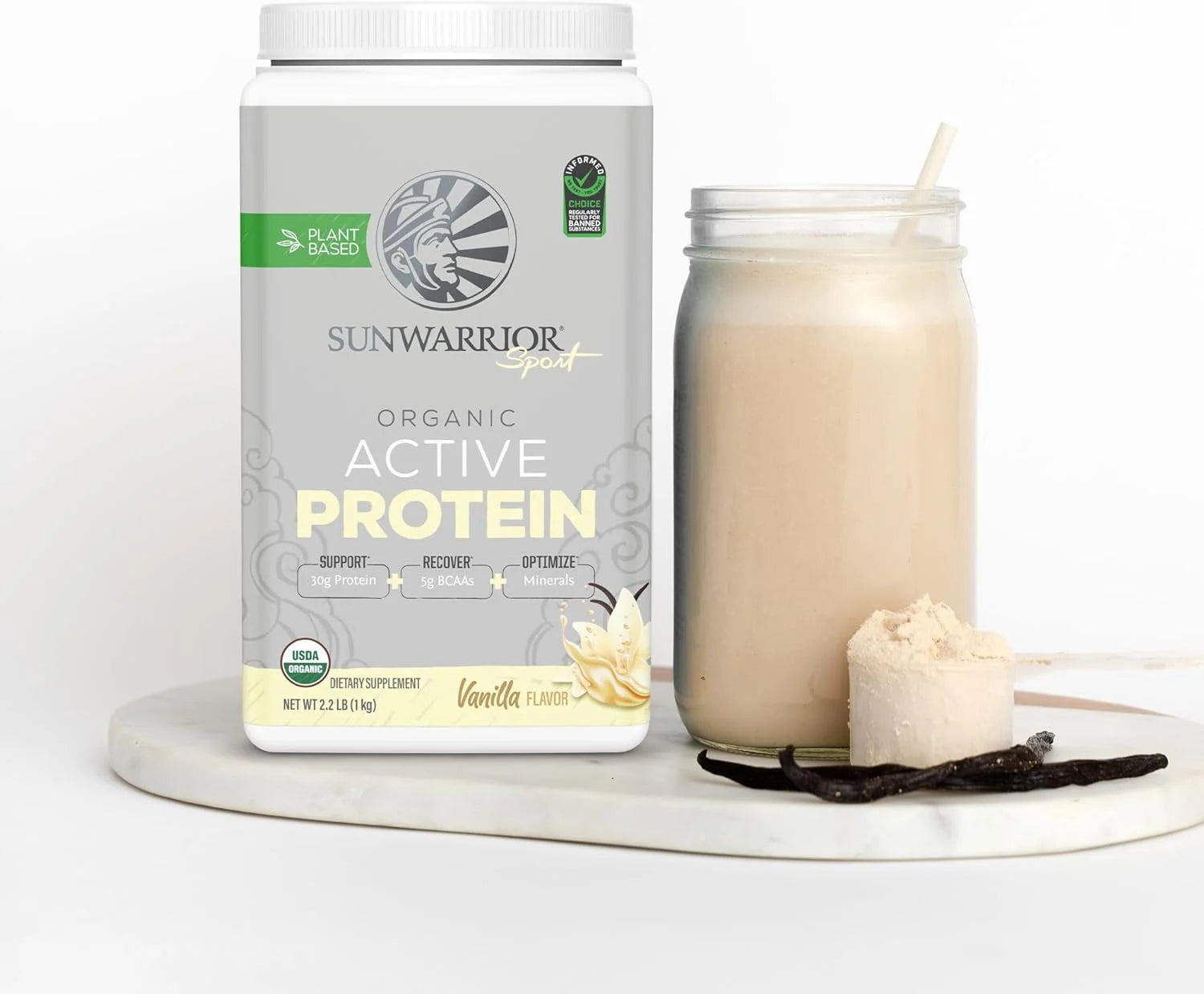 Sport Organic Active Protein Vanilla Vegan Protein Powder 20 Servings